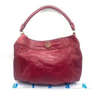 Tory Burch Women’s Leather Satchel Shoulder Bag in Burgundy Red